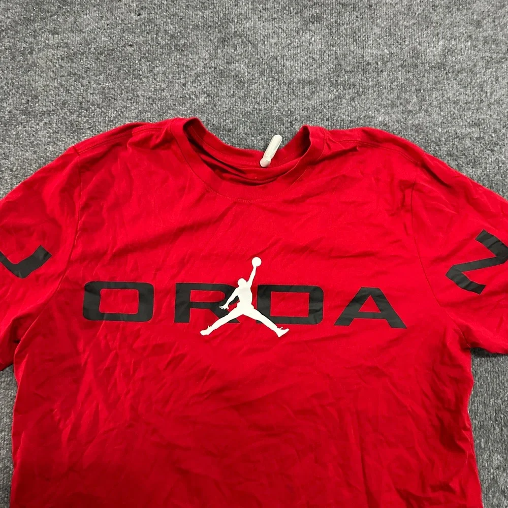 Jordan T-Shirt Mens Size XXL Red Graphic Jumpman Logo Short Sleeve Athletic